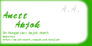 anett apjok business card